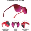 image:imageKnockaround Round Trendy Polarized Sunglasses for Women UV400 ProtectionWatermelon Geode  Fuchsia