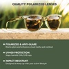 image:imageKnockaround Rounded Square Polarized Sunglasses for Men Women UV ProtectionAged Sage  Amber