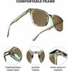 image:imageKnockaround Rounded Square Polarized Sunglasses for Men Women UV ProtectionAged Sage  Amber