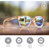 image:imageKnockaround Rounded Square Polarized Sunglasses for Men Women UV ProtectionBeach Peach