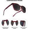 image:imageKnockaround Rounded Square Polarized Sunglasses for Men Women UV ProtectionBlack Cherry  Smoke