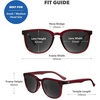 image:imageKnockaround Rounded Square Polarized Sunglasses for Men Women UV ProtectionBlack Cherry  Smoke