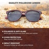 image:imageKnockaround Rounded Square Polarized Sunglasses for Men Women UV ProtectionBlack Cherry  Smoke