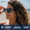 image:imageKnockaround Rounded Square Polarized Sunglasses for Men Women UV ProtectionBlue Obsidian  Smoke