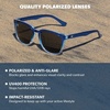 image:imageKnockaround Rounded Square Polarized Sunglasses for Men Women UV ProtectionBlue Obsidian  Smoke