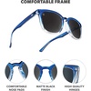 image:imageKnockaround Rounded Square Polarized Sunglasses for Men Women UV ProtectionBlue Obsidian  Smoke