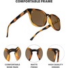 image:imageKnockaround Rounded Square Polarized Sunglasses for Men Women UV ProtectionCypress Tortoise  Amber