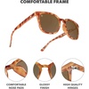 image:imageKnockaround Rounded Square Polarized Sunglasses for Men Women UV ProtectionGlossy Blonde Tortoise Shell  Amber