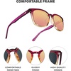 image:imageKnockaround Rounded Square Polarized Sunglasses for Men Women UV ProtectionHot Take  Rose Gold
