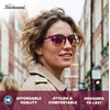 image:imageKnockaround Rounded Square Polarized Sunglasses for Men Women UV ProtectionHot Take  Rose Gold