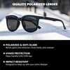 image:imageKnockaround Rounded Square Polarized Sunglasses for Men Women UV ProtectionMidnight  Smoke