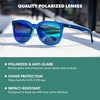 image:imageKnockaround Rounded Square Polarized Sunglasses for Men Women UV ProtectionNavy  Mint