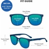 image:imageKnockaround Rounded Square Polarized Sunglasses for Men Women UV ProtectionNavy  Mint