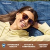 image:imageKnockaround Rounded Square Polarized Sunglasses for Men Women UV ProtectionRio  Amber