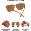 image:imageKnockaround Rounded Square Polarized Sunglasses for Men Women UV ProtectionRio  Amber