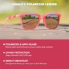 image:imageKnockaround Rounded Square Polarized Sunglasses for Men Women UV ProtectionStrawberry Cake Pop  Pink