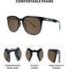 image:imageKnockaround Rounded Square Polarized Sunglasses for Men Women UV ProtectionWest End Tortoise  Amber