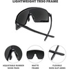 image:imageKnockaround Sport Sunglasses for Men and Women  UV400 ProtectionBlack on Black  Smoke