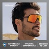 image:imageKnockaround Sport Sunglasses for Men and Women  UV400 ProtectionMagma  Red Sunset