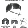 image:imageKnockaround Sport Sunglasses for Men and Women  UV400 ProtectionRobotron 5000  Silver Smoke
