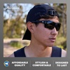 image:imageKnockaround Sports Sunglasses  Golf Running Cycling UV400 ProtectionBlack on Black  Smoke