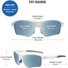 image:imageKnockaround Sports Sunglasses  Golf Running Cycling UV400 ProtectionClean Sweep  Sky Blue