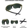 image:imageKnockaround Sports Sunglasses  Golf Running Cycling UV400 ProtectionFull Focus  Aviator Green