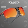 image:imageKnockaround Sports Sunglasses  Golf Running Cycling UV400 ProtectionLava  Red Sunset