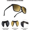 image:imageKnockaround Square Polarized Sunglasses for Men amp Women  UV400 ProtectionBlack  Gold