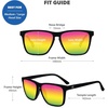 image:imageKnockaround Square Polarized Sunglasses for Men amp Women  UV400 ProtectionBlack  Rainbow
