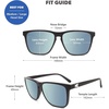 image:imageKnockaround Square Polarized Sunglasses for Men amp Women  UV400 ProtectionBlack  Sky Blue