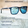 image:imageKnockaround Square Polarized Sunglasses for Men amp Women  UV400 ProtectionBlack  Sky Blue
