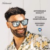 image:imageKnockaround Square Polarized Sunglasses for Men amp Women  UV400 ProtectionBlack  Sky Blue