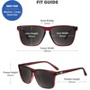 image:imageKnockaround Square Polarized Sunglasses for Men amp Women  UV400 ProtectionBlack Cherry  Smoke