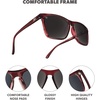 image:imageKnockaround Square Polarized Sunglasses for Men amp Women  UV400 ProtectionBlack Cherry  Smoke