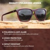 image:imageKnockaround Square Polarized Sunglasses for Men amp Women  UV400 ProtectionBlack Cherry  Smoke