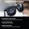 image:imageKnockaround Square Polarized Sunglasses for Men amp Women  UV400 ProtectionBlack on Black  Smoke