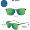 image:imageKnockaround Square Polarized Sunglasses for Men amp Women  UV400 ProtectionClear Grey  Green Moonshine