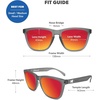 image:imageKnockaround Square Polarized Sunglasses for Men amp Women  UV400 ProtectionFrosted Grey  Red Sunset