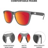 image:imageKnockaround Square Polarized Sunglasses for Men amp Women  UV400 ProtectionFrosted Grey  Red Sunset