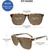 image:imageKnockaround Square Polarized Sunglasses for Men amp Women  UV400 ProtectionGlossy Tortoise Shell  Amber