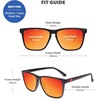 image:imageKnockaround Square Polarized Sunglasses for Men amp Women  UV400 ProtectionMatte Black  Red Sunset