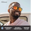 image:imageKnockaround Square Polarized Sunglasses for Men amp Women  UV400 ProtectionMatte Black  Red Sunset