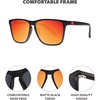 image:imageKnockaround Square Polarized Sunglasses for Men amp Women  UV400 ProtectionMatte Black  Red Sunset