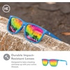 image:imageKnockaround Square Polarized Sunglasses for Men amp Women  UV400 ProtectionRainbow Blues  Rainbow