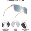 image:imageKnockaround Square Polarized Sunglasses for Men amp Women  UV400 ProtectionRainbow Snocone  Sky Blue