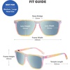 image:imageKnockaround Square Polarized Sunglasses for Men amp Women  UV400 ProtectionRainbow Snocone  Sky Blue