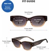 image:imageKnockaround Trendy Narrow Cat Eye Rectangle Polarized Sunglasses for WomenCortado  Smoke Gradient
