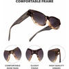 image:imageKnockaround Trendy Narrow Cat Eye Rectangle Polarized Sunglasses for WomenCortado  Smoke Gradient