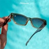 image:imageKnockaround Trendy Narrow Cat Eye Rectangle Polarized Sunglasses for WomenCortado  Smoke Gradient